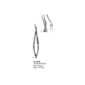 Castroviejo Eye Scissor Curved Up