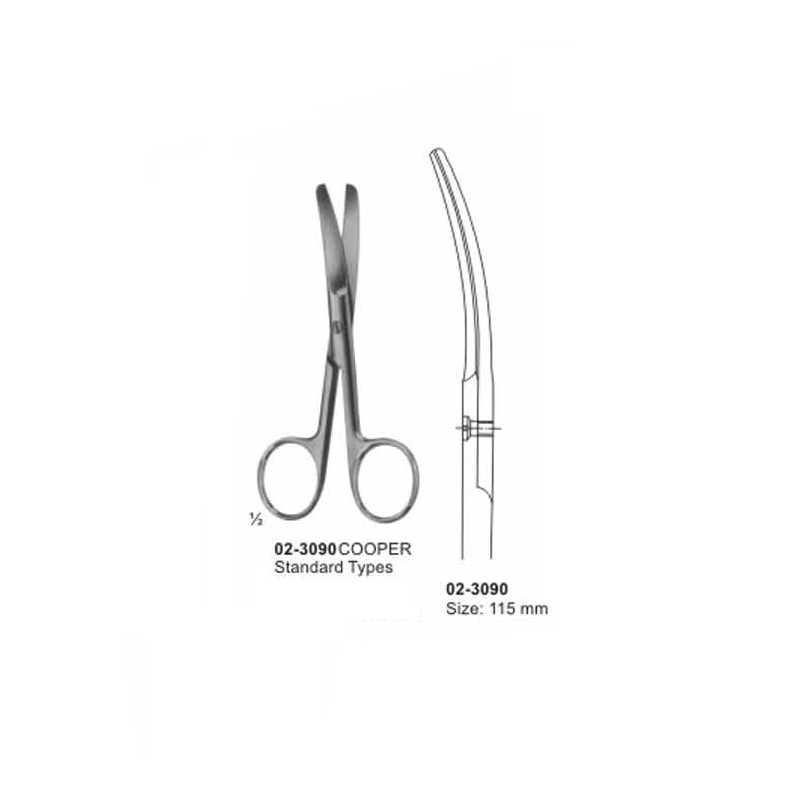 COOPER Surgical Operating Scissors Blunt-Blunt Curved 115 mm