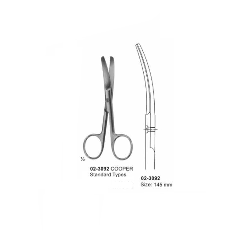 COOPER Surgical Operating Scissors Blunt-Blunt Curved 145 mm