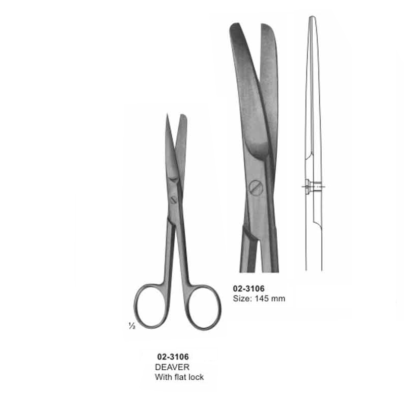 DEAVER Surgical Scissors Blunt-Blunt Straight 145 mm