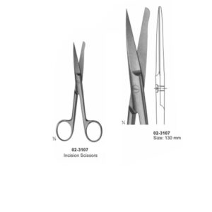 Incision Surgical Operating Scissor Straight 130 mm