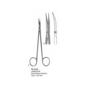 JAMESON Dissecting Scissors Sharp Curved 150 mm
