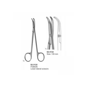 FOMON Lower Lateral Scissors Curved 135 mm