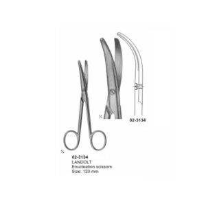 LANDOLT Enucleation Scissor Angled 120 mm