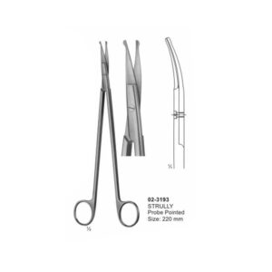 Strully Probe Pointed Cardiovascular Scissor