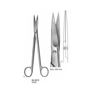 Sims Gynaecology Straight Scissor Sharp 200 mm