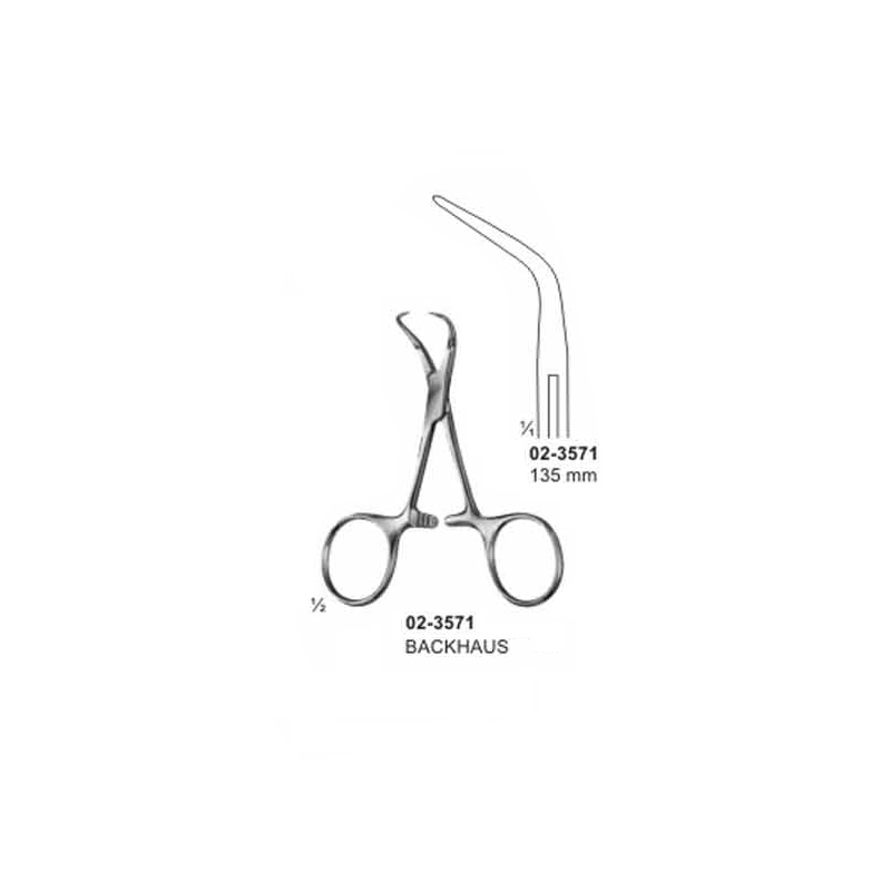 Backhaus Curved Towel Clamp 135 mm