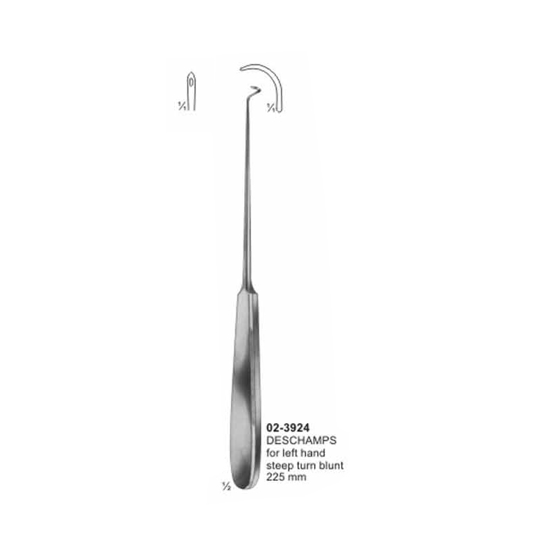 Deschamps Suture Instrument Left Hand Blunt 225 mm