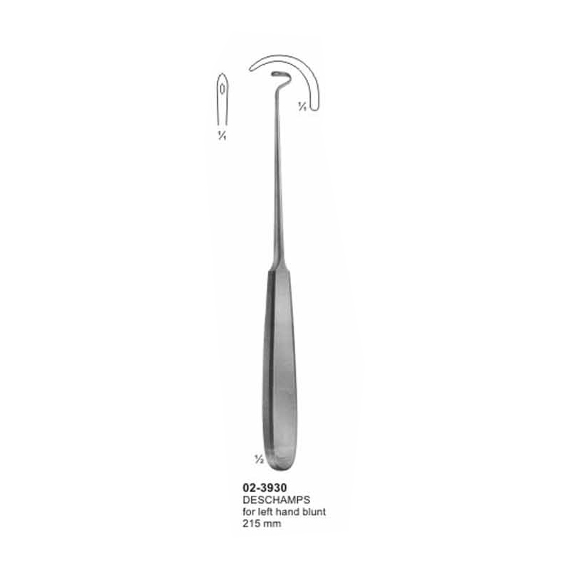 Deschamps Suture Instrument Left Hand Blunt 215 mm