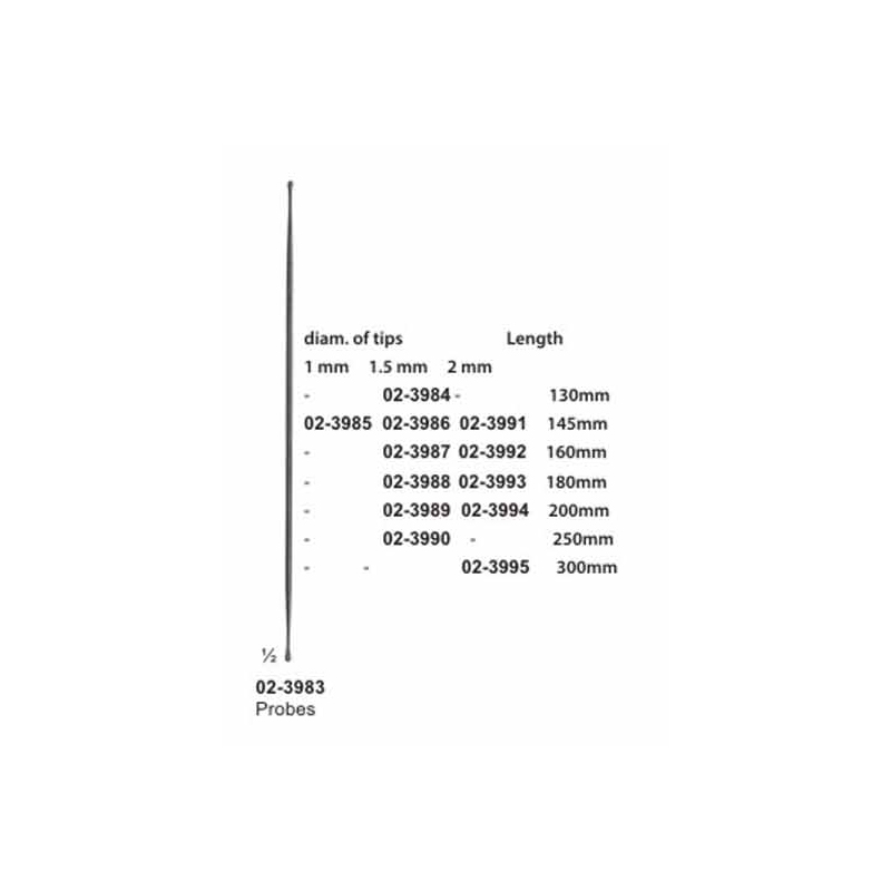 Probes Diameter 1.0 mm, 1.5 mm And 2.0 mm