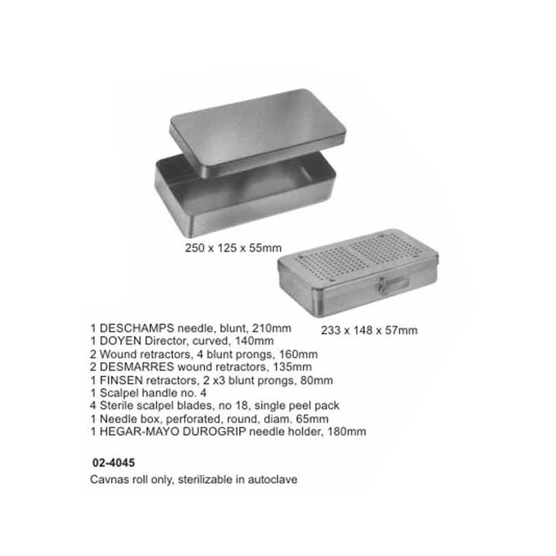 Canvas Roll Surgical Set Sterilizable in Autoclave