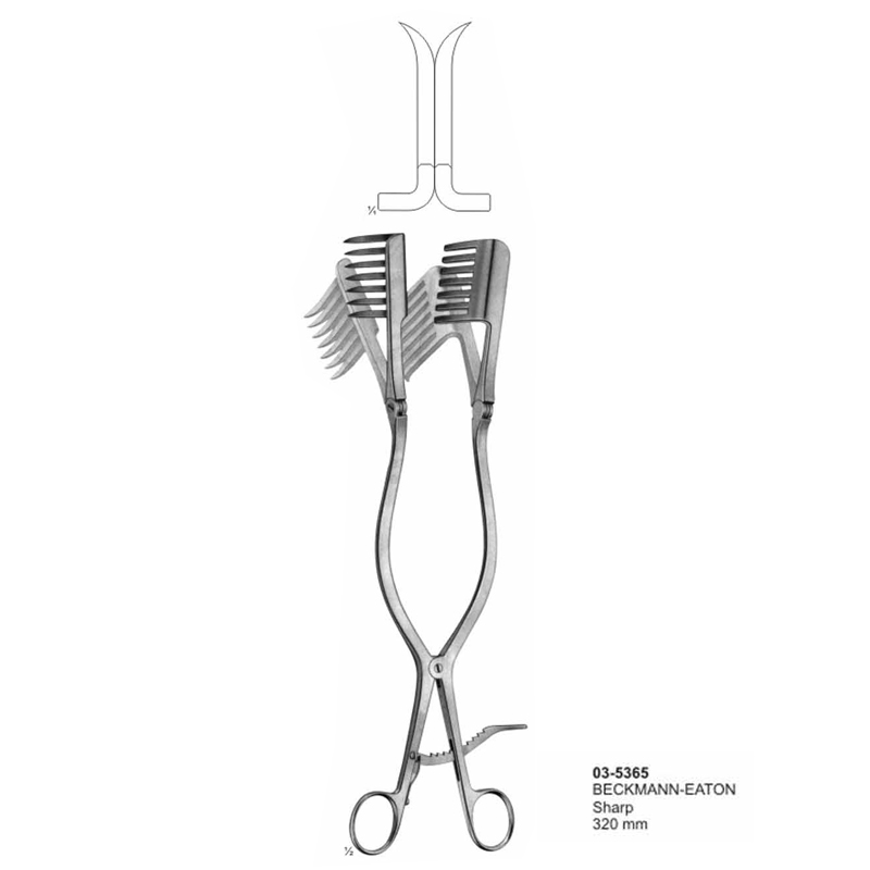 Beckmann-Eaton Sharp Self-Retaining Retractors 320 mm