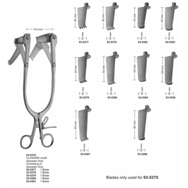 Cloward Modified Retractors For Cervical Spine