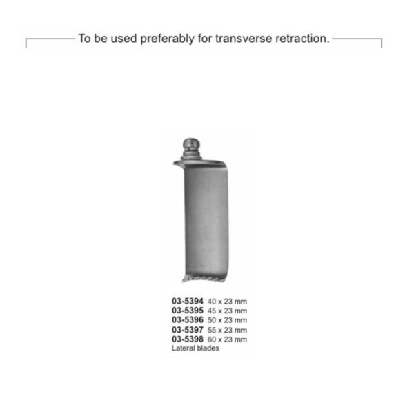 Lateral Blades For Caspar Retractors For Cervical Vertebral Column