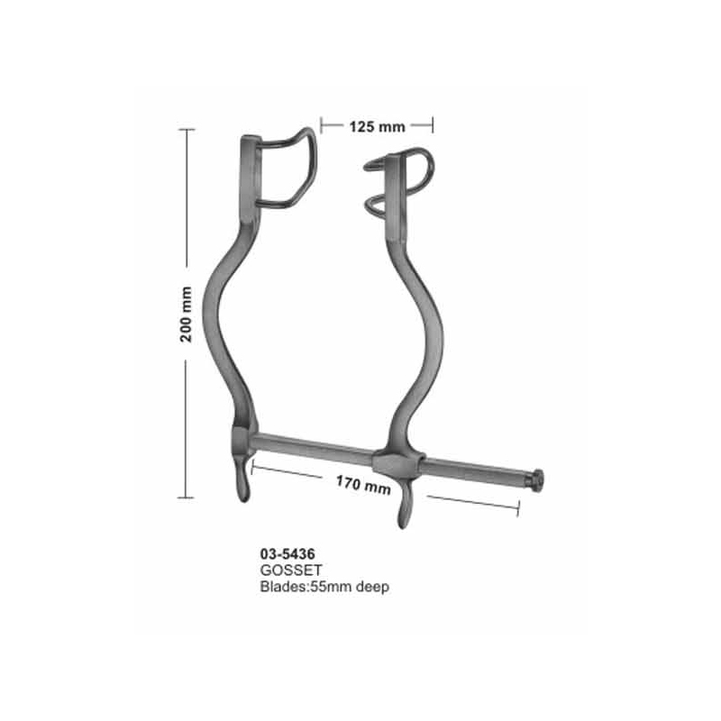 Gosset Abdominal Retractor Blades 55 mm Deep