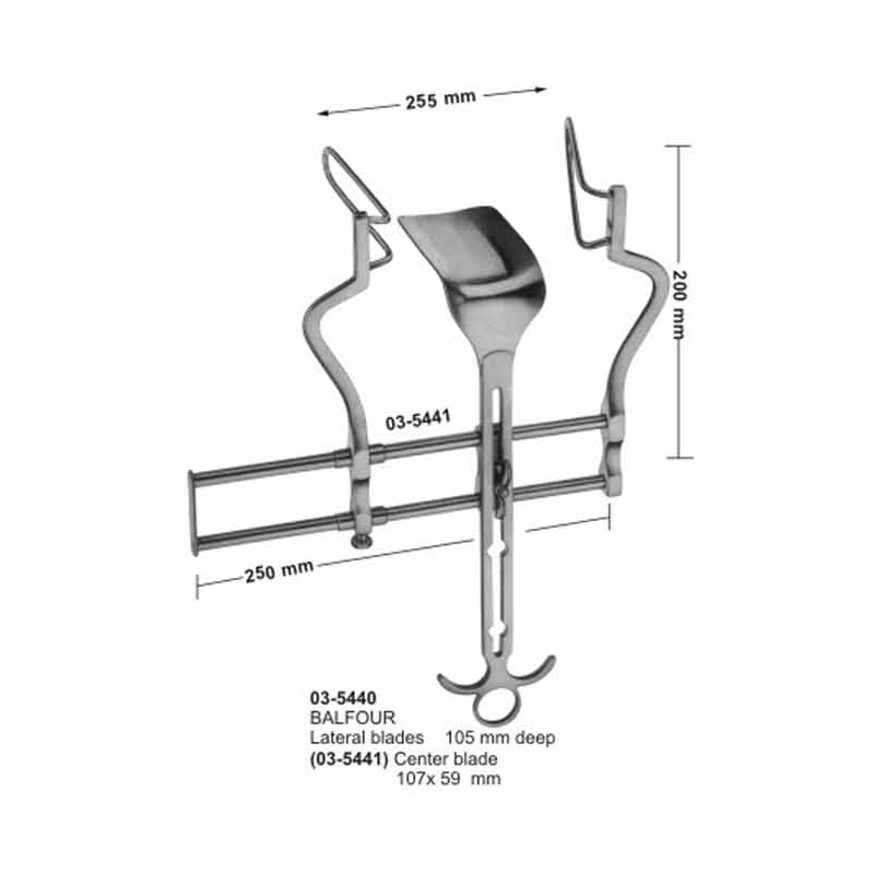 Balfour Lateral Blade 105 mm Deep Abdominal Retractor