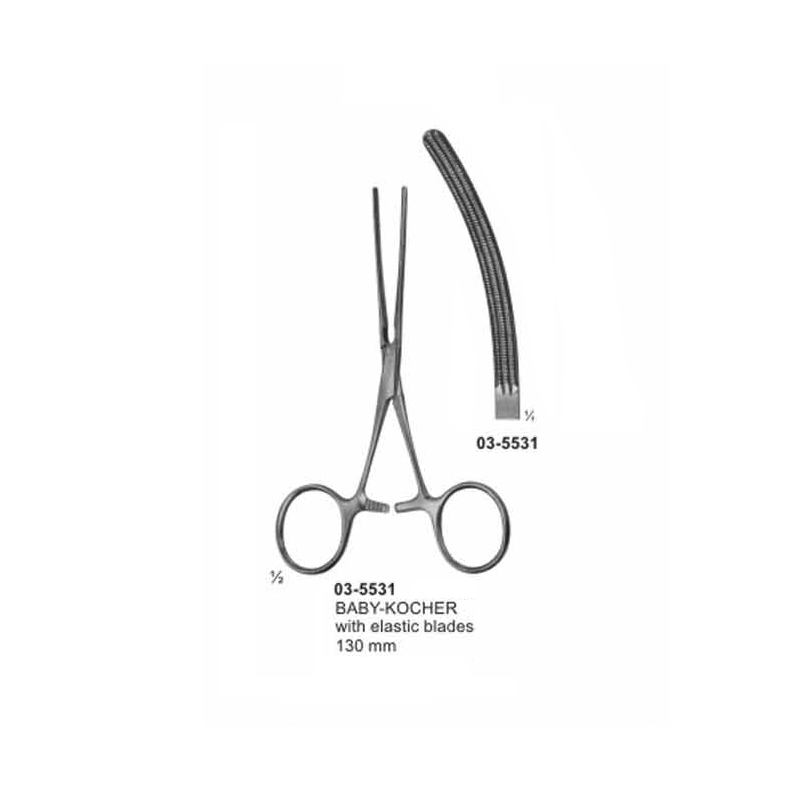 Baby-Kocher Intestinal Curved Clamps Atraumata 130 mm