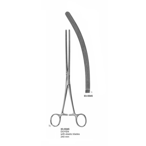 Doyen Intestinal Clamps Curved 240 mm