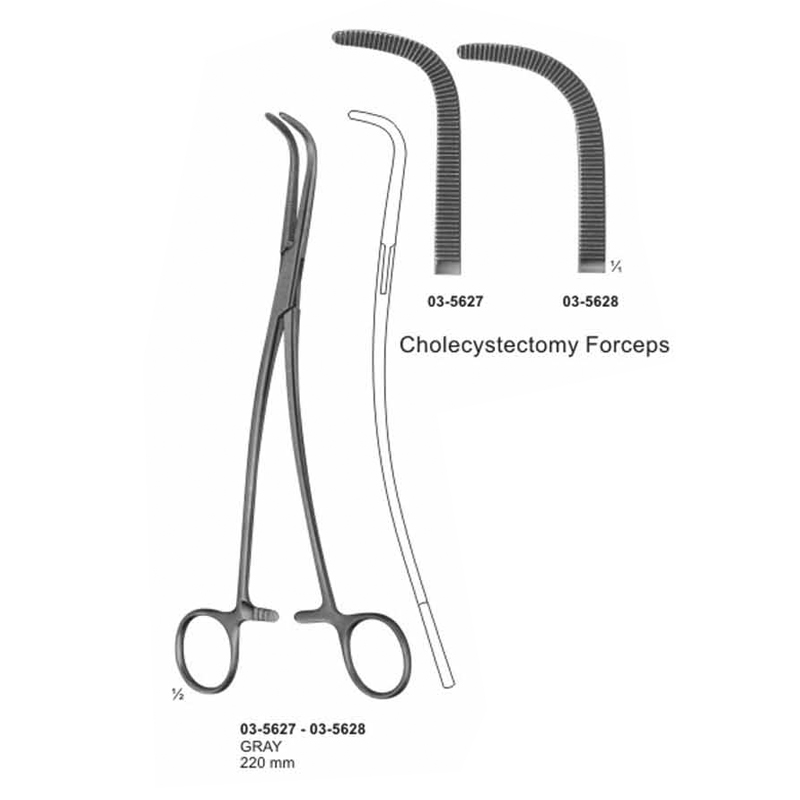 Gray Gall Duct And Cholecystectomy Forceps 220 mm