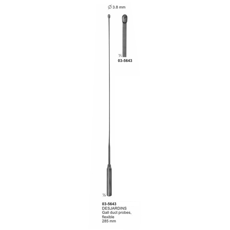 Desjardins Gall Duct Probes Flexible Diameter 3.8 mm Length 285 mm