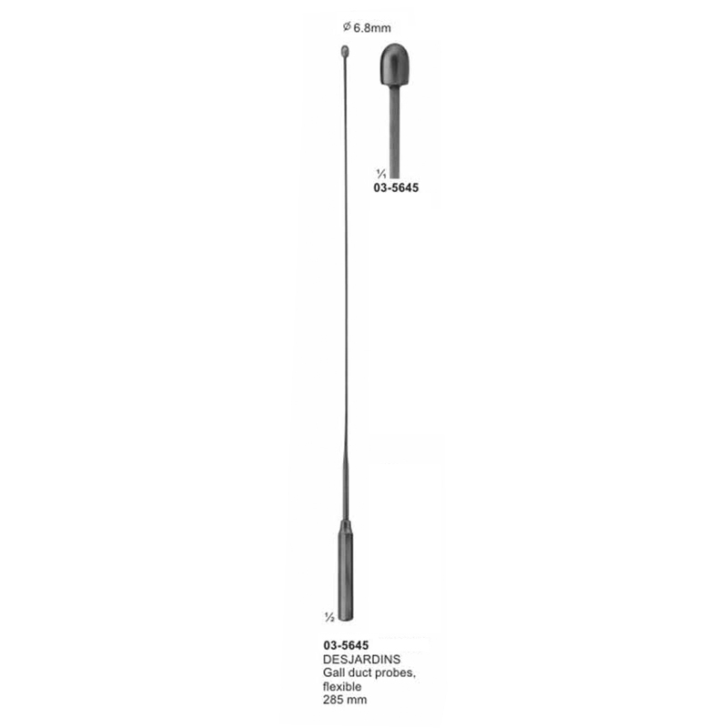 Desjardins Gall Duct Probes Flexible Diameter 6.8 mm Length 285 mm