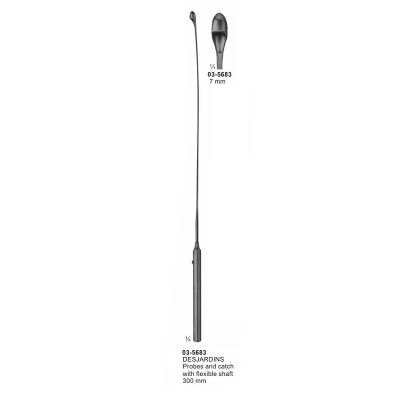 Desjardins Probes And Catch With Flexible Shaft Tip 7 mm