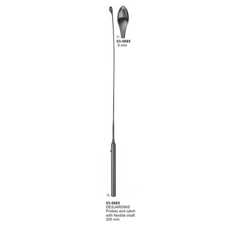 Desjardins Probes And Catch With Flexible Shaft Tip 9 mm