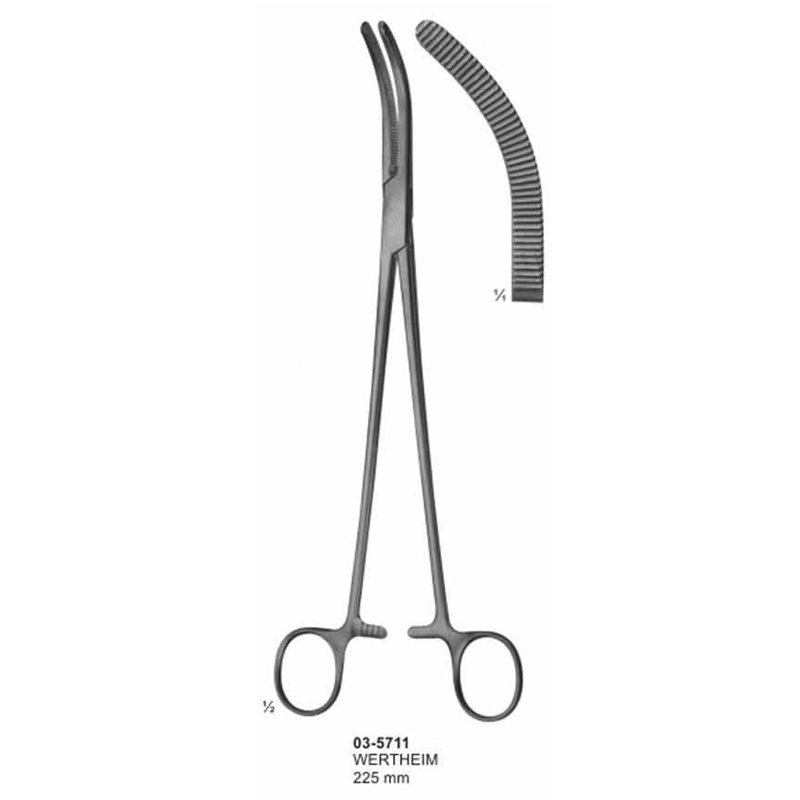 Wertheim Kidney And Pedicle Clamps 225 mm