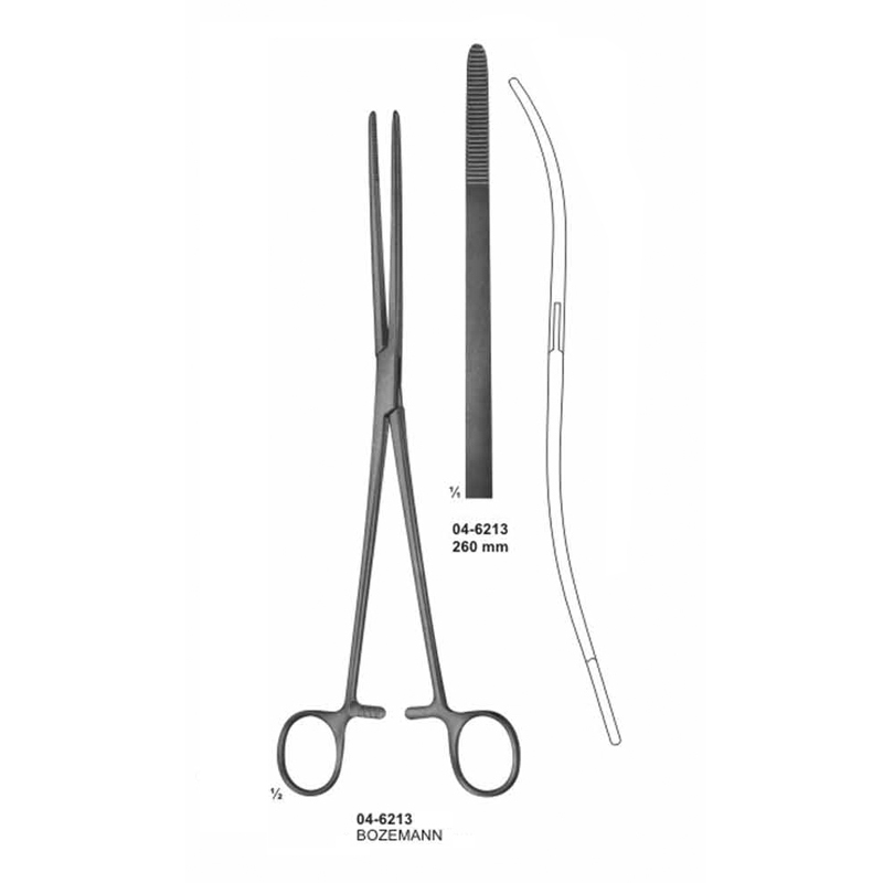 Bozemann Straight Uterine Dressing Forceps 260 mm