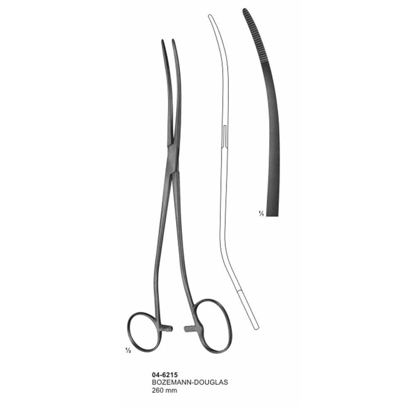 Bozemann-Douglas Uterine Dressing Forceps 260 mm