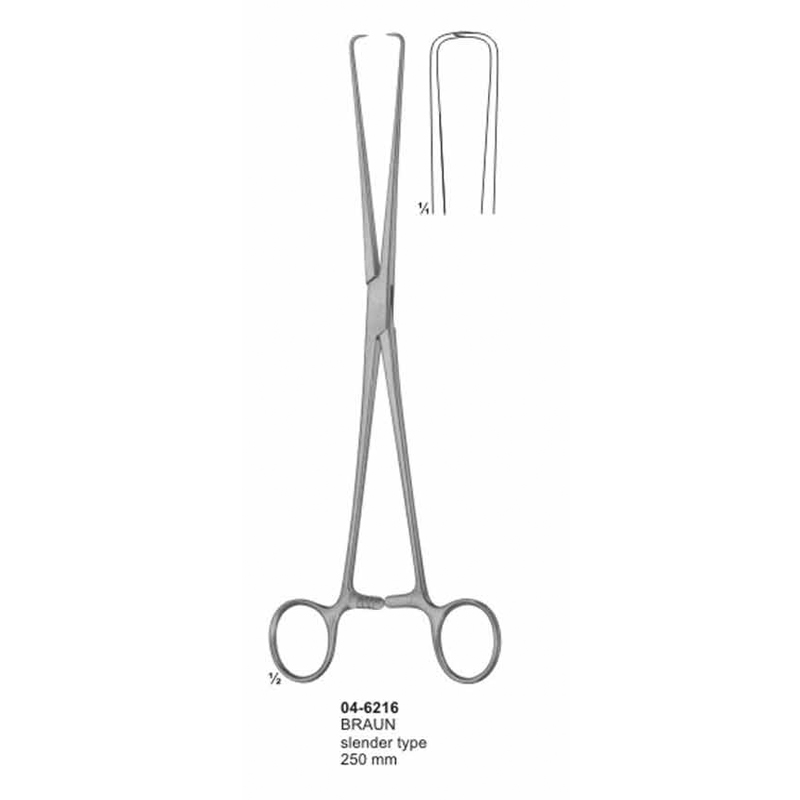 Braun Uterine Tenaculum Forceps 250 mm