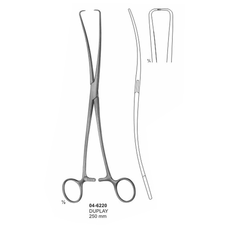 Duplay Uterine Tenaculum Forceps 250 mm