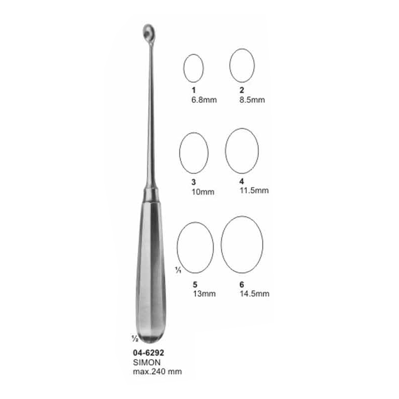 Simon Uterine Scoops Maximum 240 mm