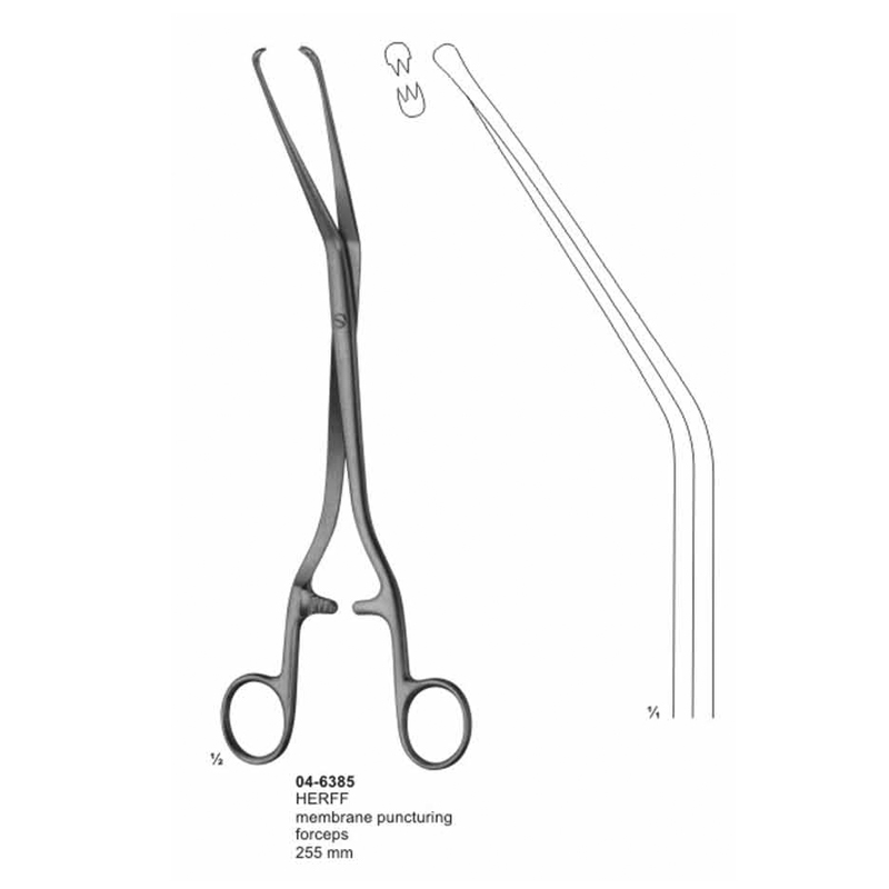 Herff Membrane Puncturing Forceps 255 mm