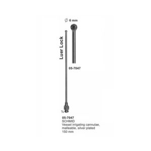 SCHMID Vessel irrigating cannulae malleable silver plated diameter 6mm length 150 mm