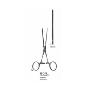 DE BAKEY Bulldog Clamps Straight 53 mm length 130 mm