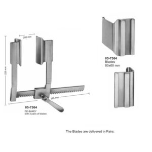 De-Bakey Rib Spreaders in pairs Blades 40x100 mm