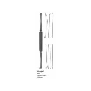 Molt Raspatories Sharp/Sharp 180 mm