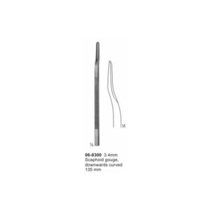 Scaphoid Gouge Downwards Curved 135 mm