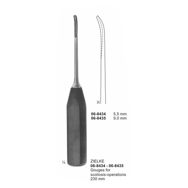 Zielke Gouges For Scoliosis-Operations 230 mm