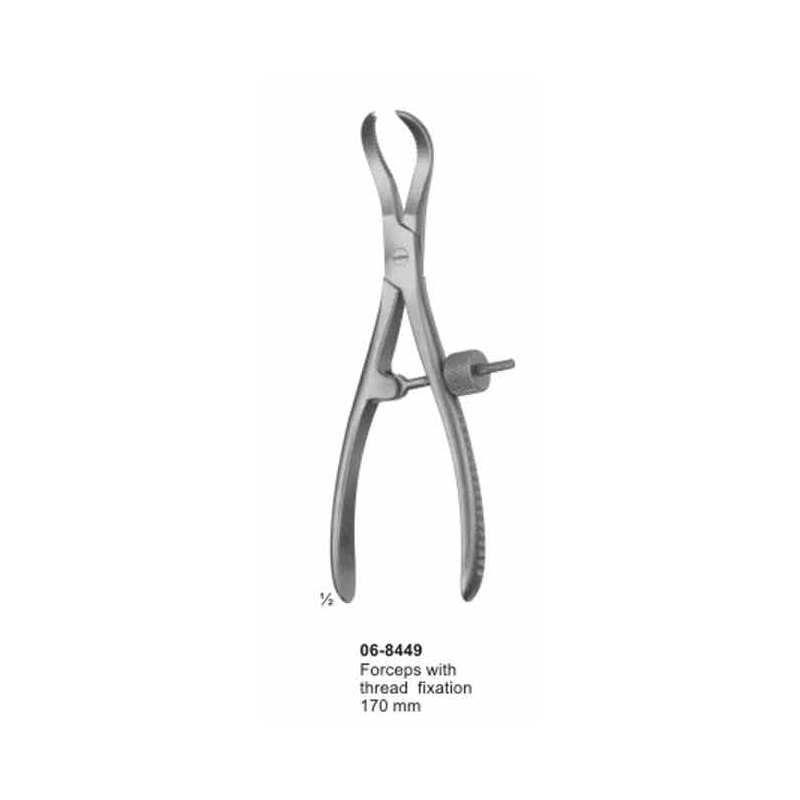 Bone Holding Forceps With Thread Fixation 170 mm