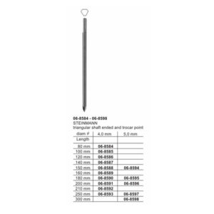 Steinmann Triangular Shaft Ended And Trocar Point