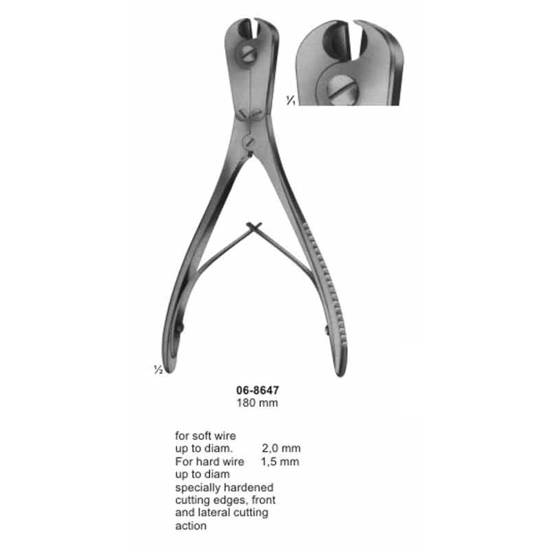 Wire Cutting Pliers Lateral Cutting Action 180 mm