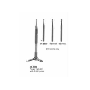 Finger Nail Drill With 3 Drill Points Finger Nail Instruments