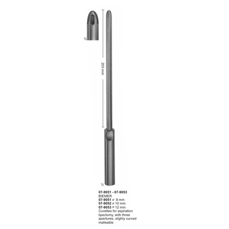 Biemer Vacuum Curettes For Aspiration Lipectomy 200 mm