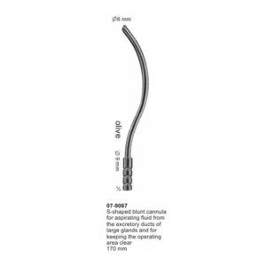S-Shaped Blunt Cannula For Aspirating Fluid 170 mm