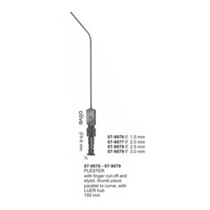 Plester With Finger Cut-Off And Stylet Suction Instruments 195 mm