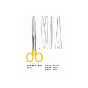 Mayo Scissors With TC Insert Straight Blunt/Blunt