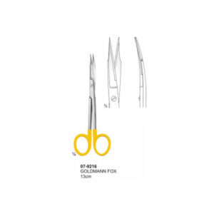 Goldmann Fox Scissors With TC Inserts Curved Sharp 13 cm