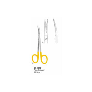 Fine Scissor With TC Inserts Curved Sharp 11.5 cm
